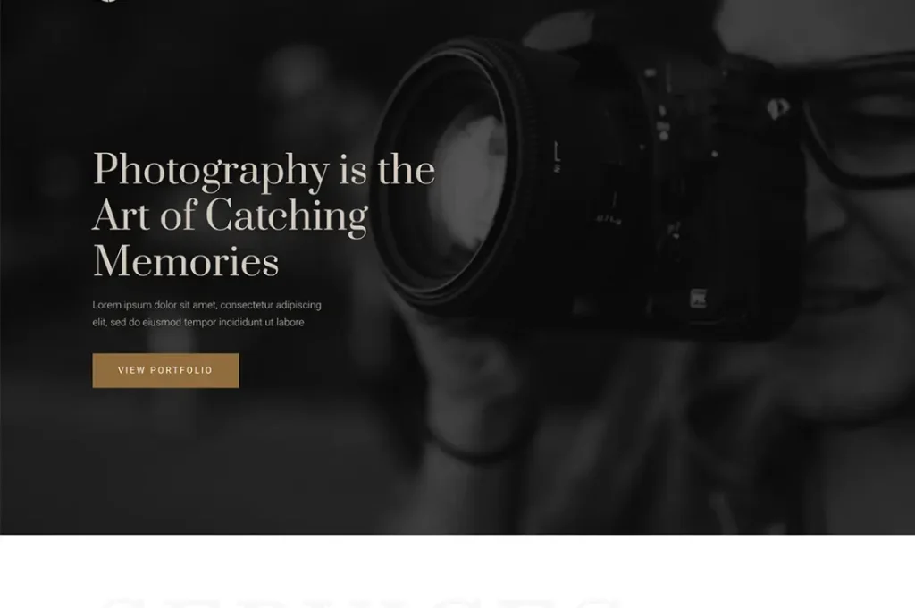 Δημιουργία μιας επαγγελματικής ιστοσελίδας για τους φωτογράφους.